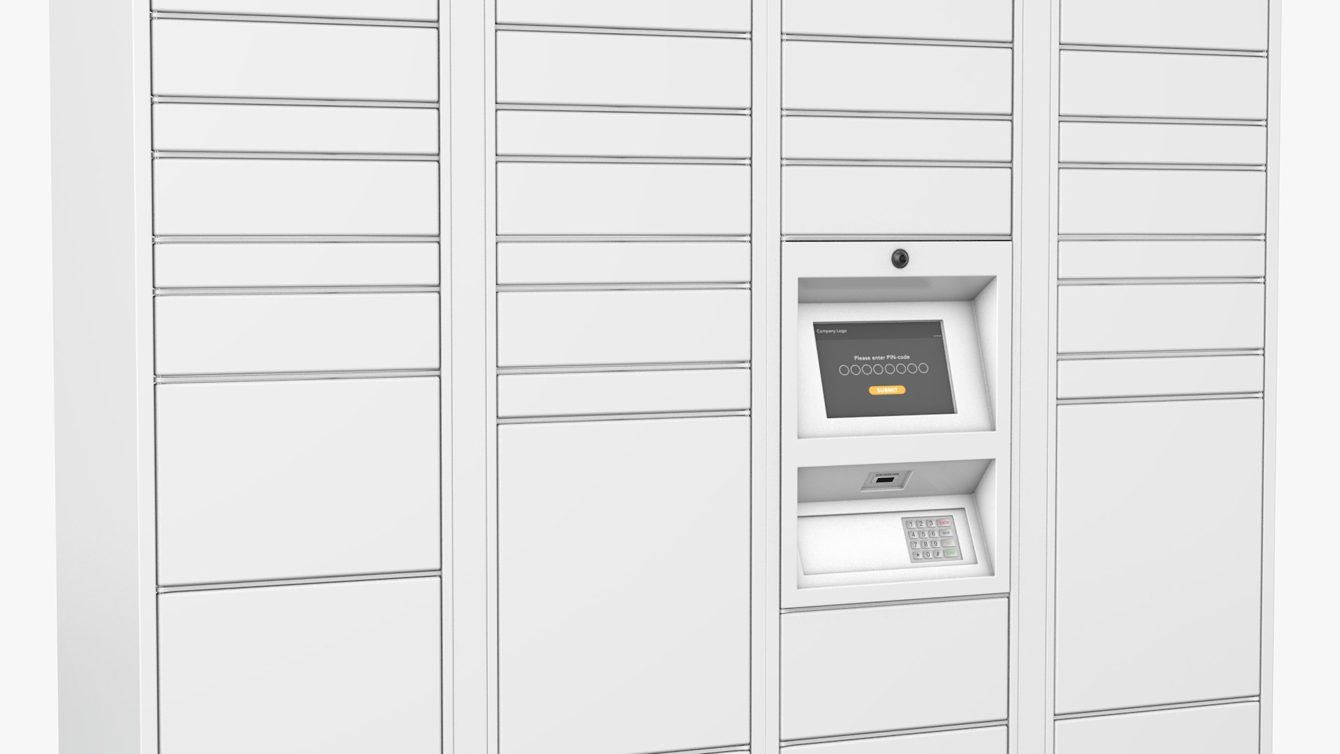Delivery Lockers Model - TurboSquid 1890657