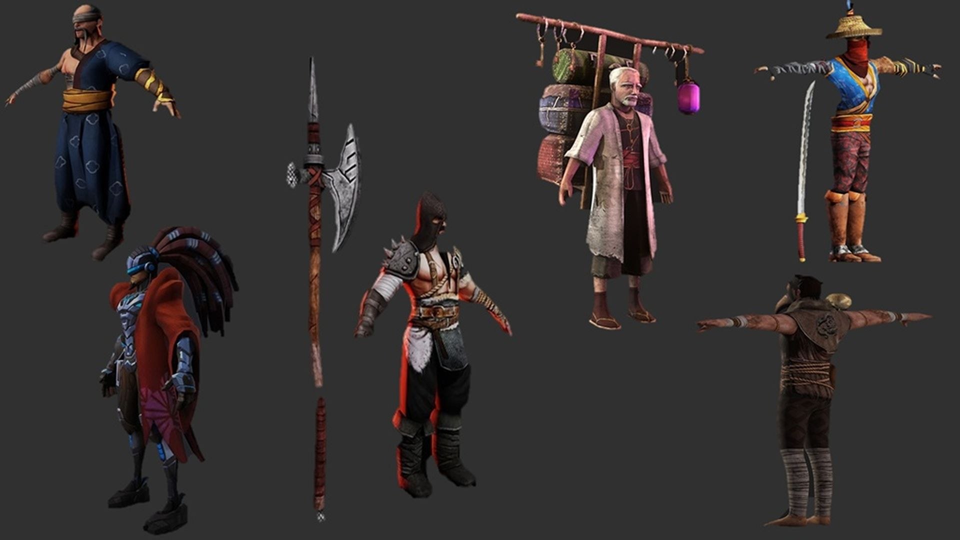 3D Japanese Warrior Character Collection model https://p.turbosquid.com/ts-thumb/sj/kIHJZS/pL/4/jpg/1776440785/1920x1080/fit_q87/b275c483c2104d6afe6cb08d7ad3083f2057566b/4.jpg
