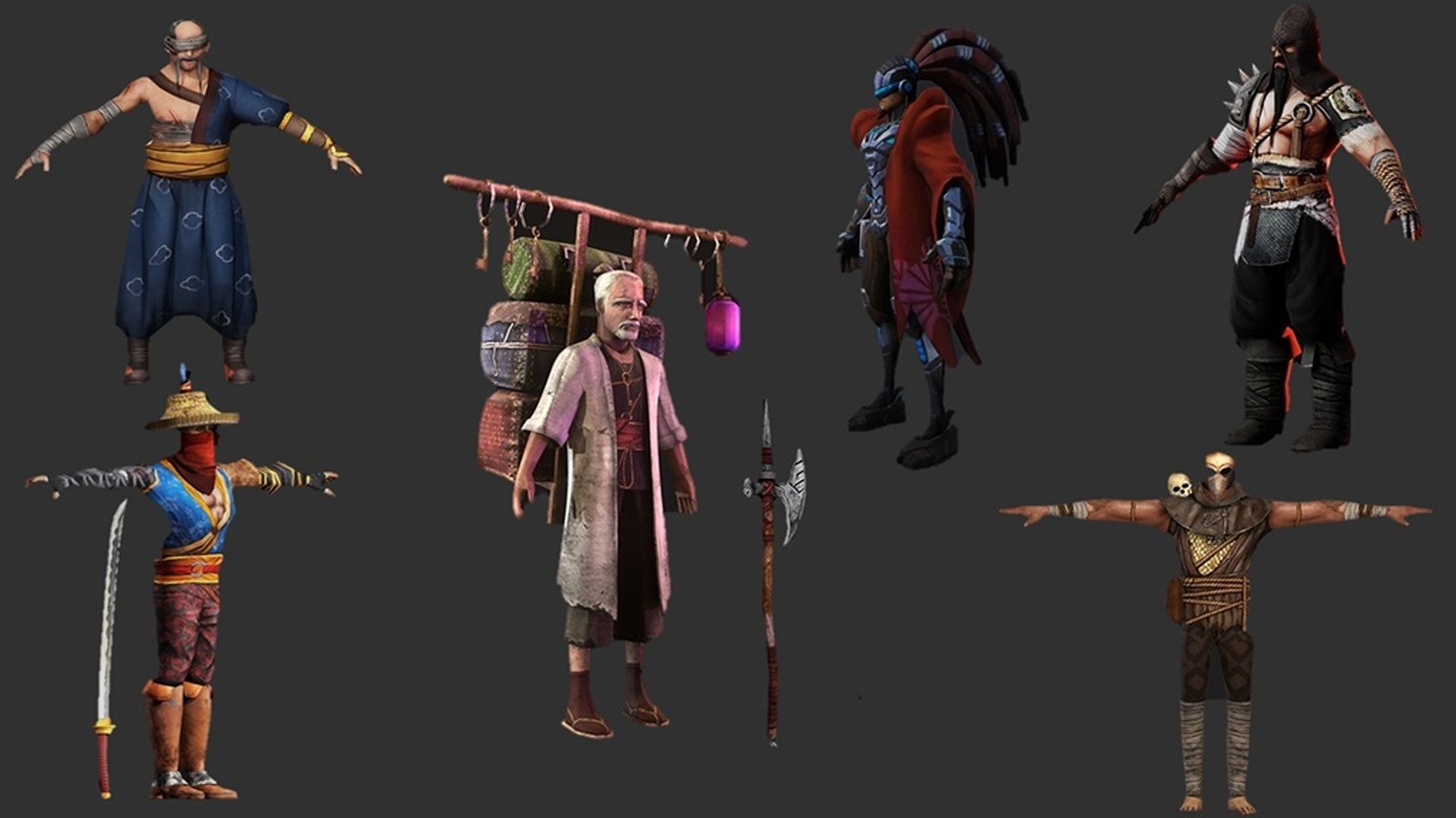 3D Japanese Warrior Character Collection model https://p.turbosquid.com/ts-thumb/sj/kIHJZS/yE/3/jpg/1776440780/1920x1080/fit_q87/436c31627320769d949af2f6c6e9576ba65a2782/3.jpg