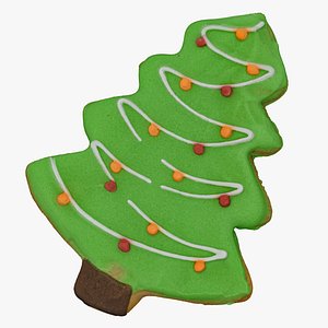3D christmas tree gingerbread cookie