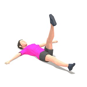 3D exercise woman model