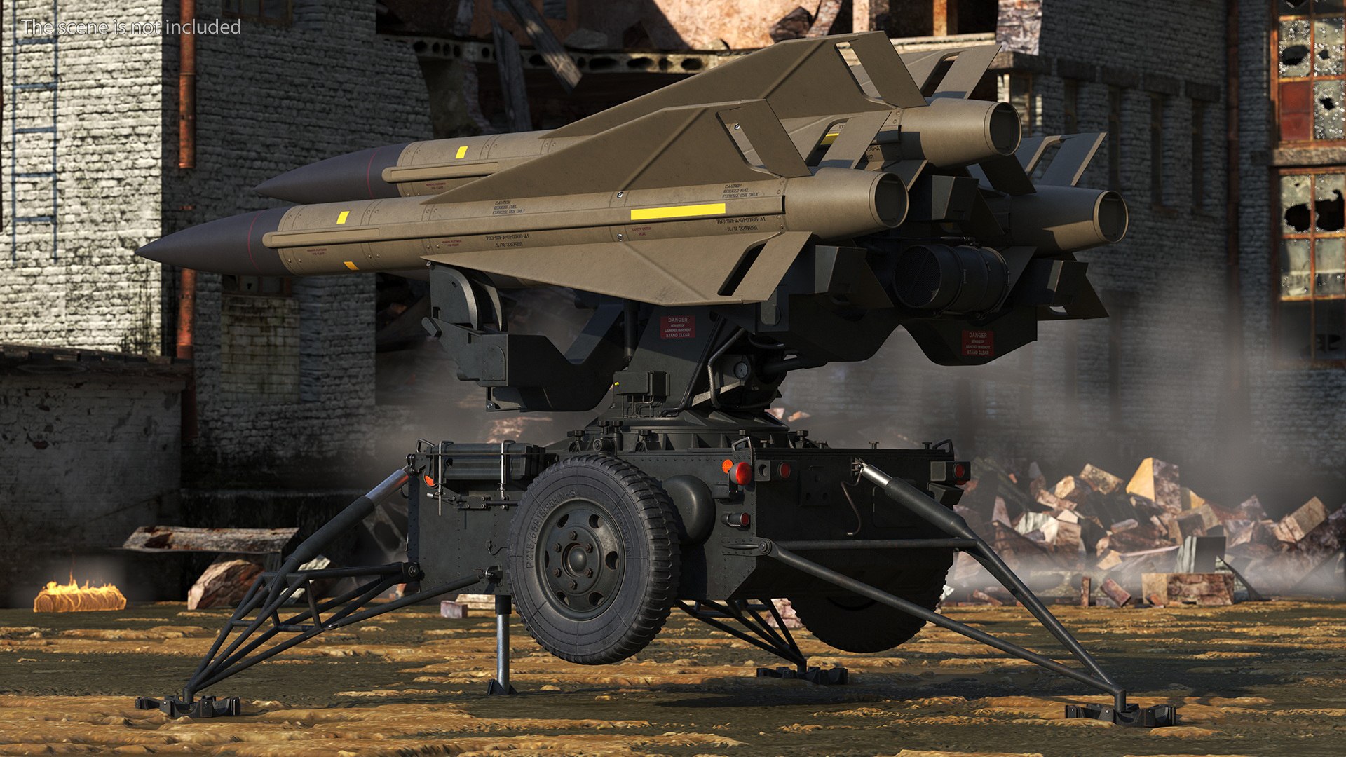 3D Dark Green MIM23 HAWK Rigged For Maya - TurboSquid 2164171