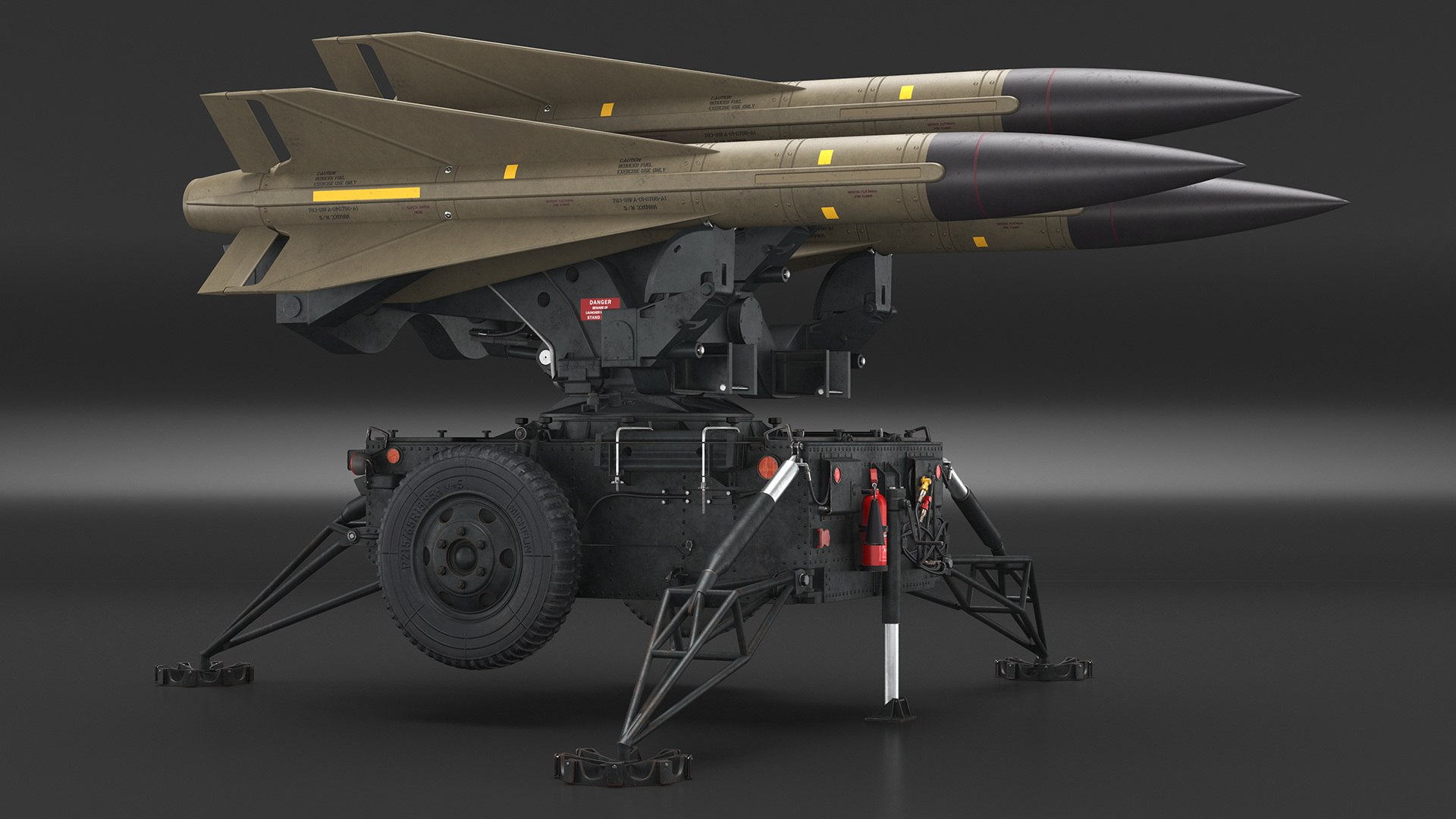 3D Dark Green MIM23 HAWK Rigged For Maya - TurboSquid 2164171