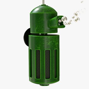 CARTOON AQUARiUM Filter Air pump Rigged Shaded Animated