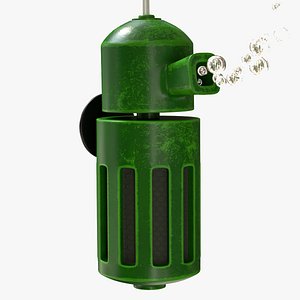 CARTOON AQUARiUM Filter Air pump Rigged Shaded Animated