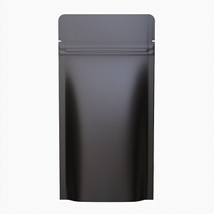 3D Mylar pouch plastic bag mockup 03 model