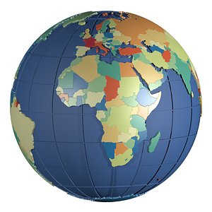 Political 3D Globe, year 2016