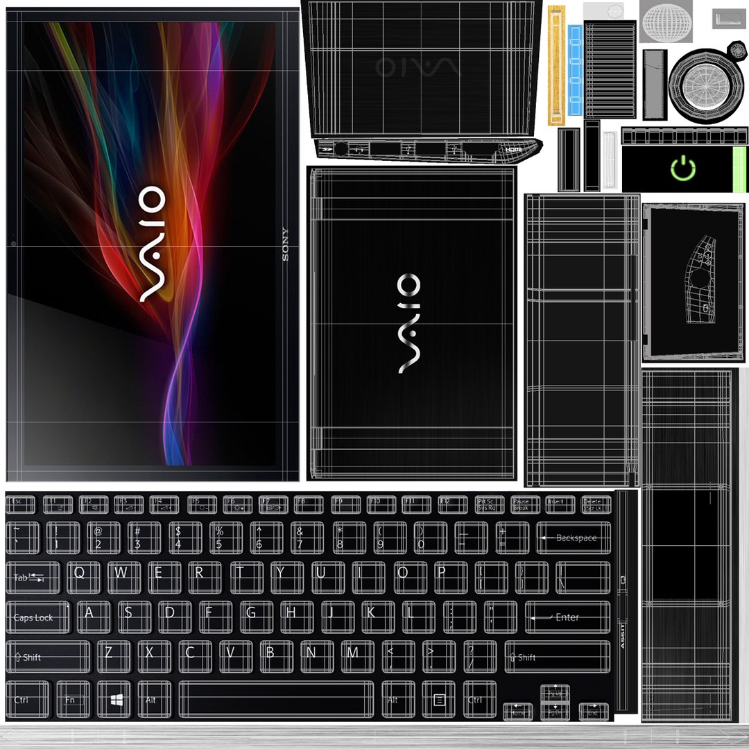3d Model Sony Vaio Ultrabook