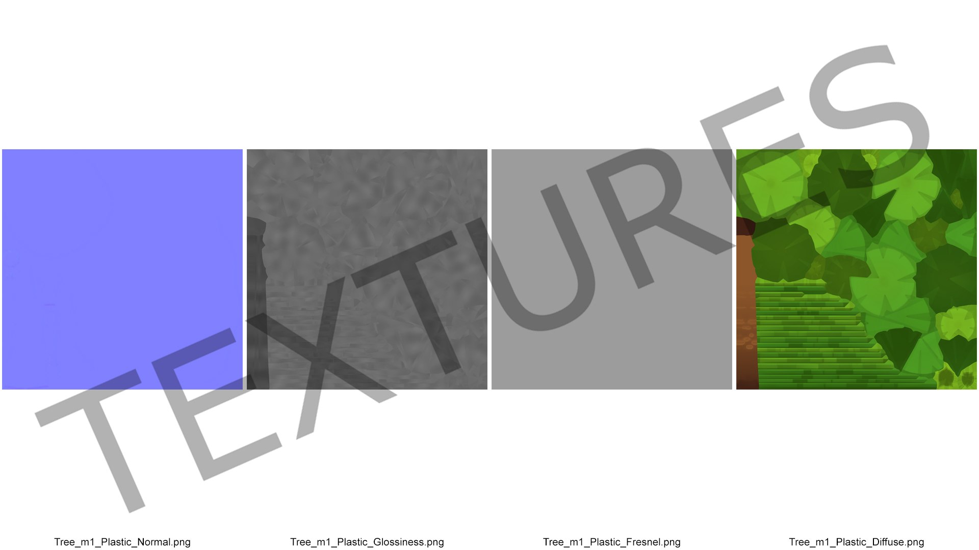 Cartoon Fur Tree Crooked Simple Coloring 3D model - TurboSquid 2169045