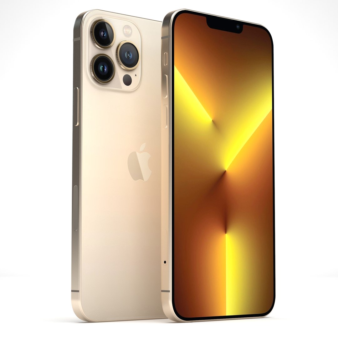 IPhone 13 Pro Max Gold 3D Model - TurboSquid 2046830