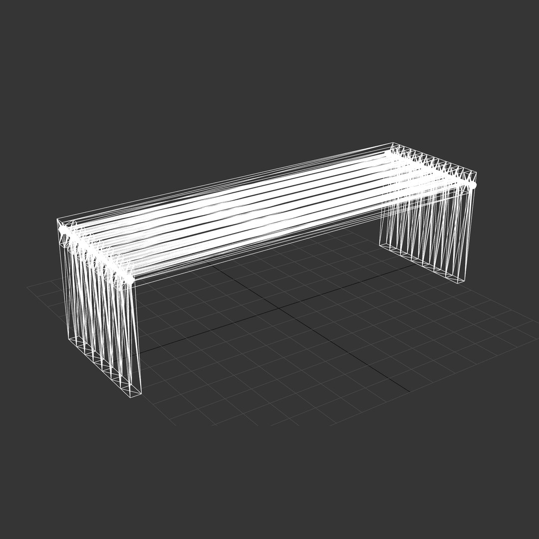 Ergonomic Wooden Street Bench Model - TurboSquid 2630477
