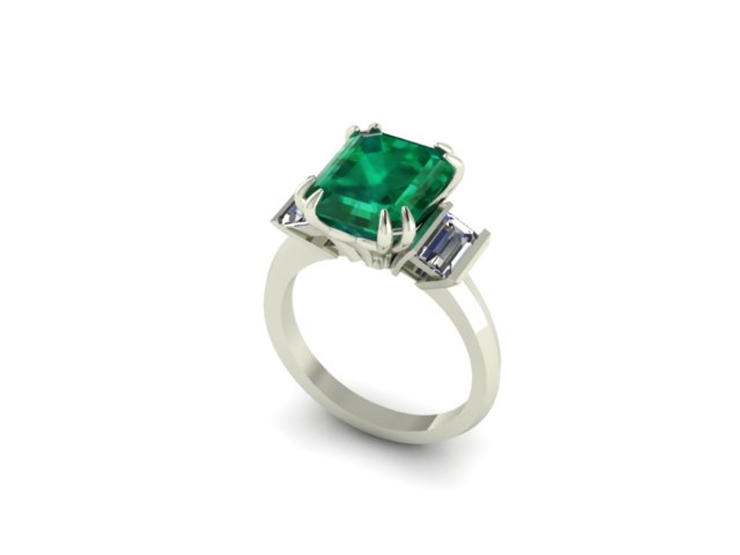 Ring emerald 3D model - TurboSquid 1548234