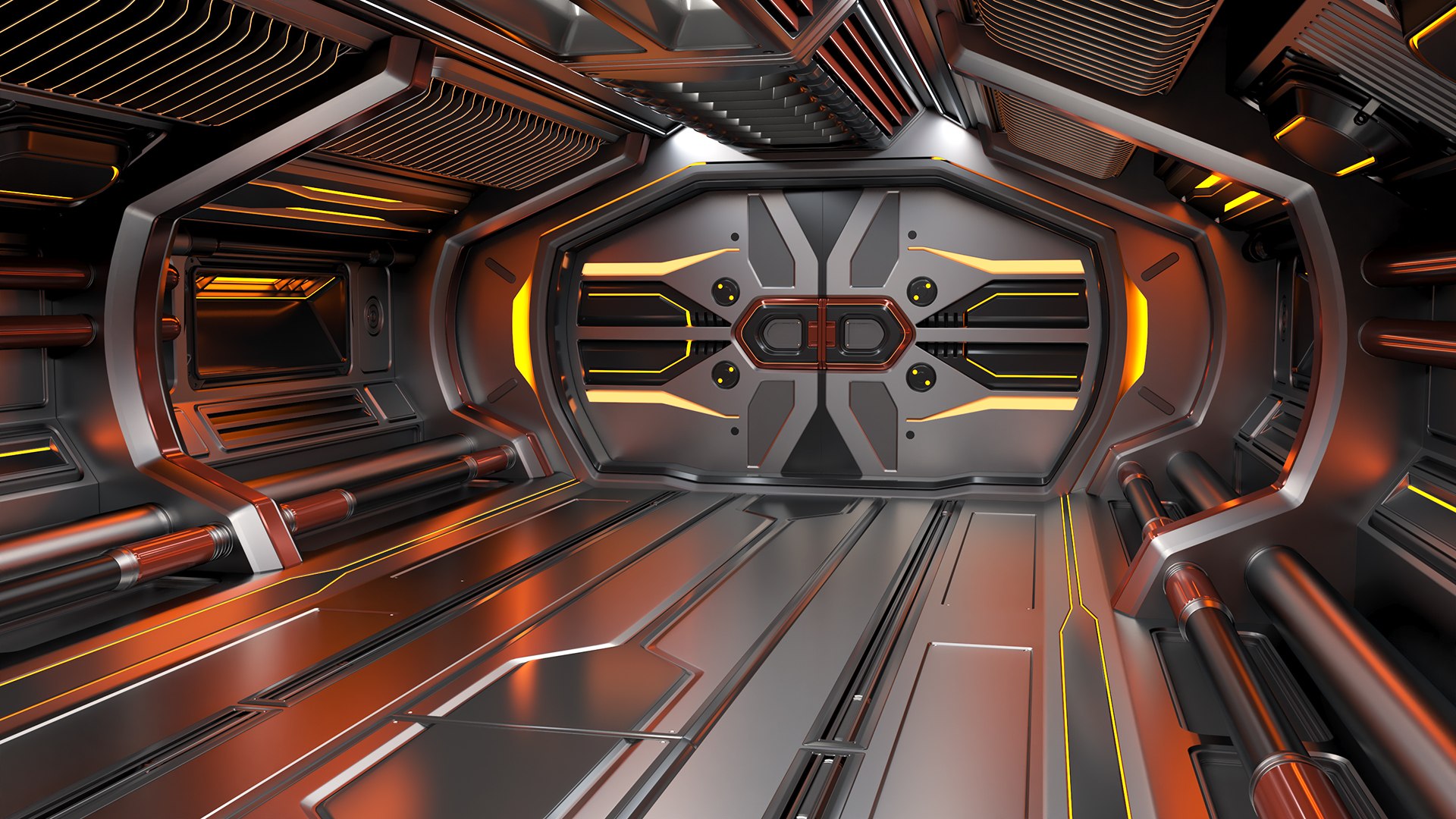 Sci Fi Modular Corridor 3D Model - TurboSquid 1704013