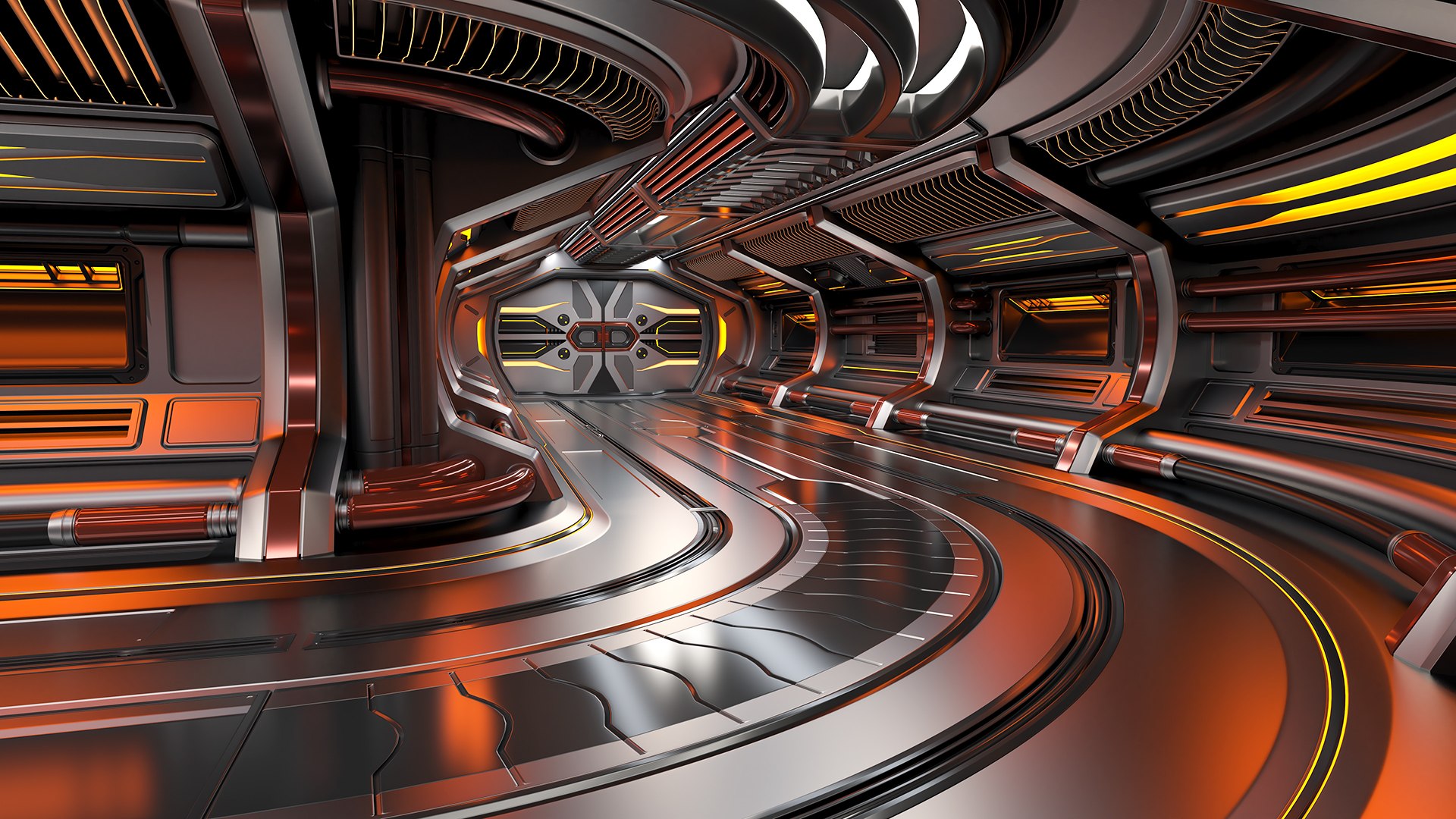 Sci Fi Modular Corridor 3D Model - TurboSquid 1704013