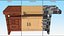 3D Workbench with Drawers and Cabinet model