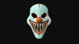 Clown Terror Mask 08 Orange - Character Design Fashion 3D model