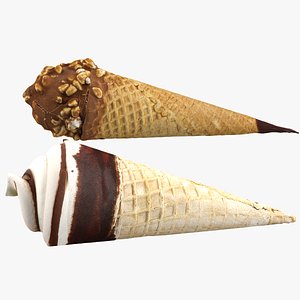 3d ice cream cones model