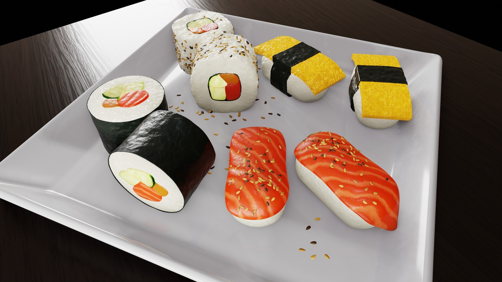 Blender Sushi 3D model https://p.turbosquid.com/ts-thumb/sk/IXSlvd/DU/materialpreview4/jpg/1710182185/1920x1080/fit_q87/49d0d2a6adb79287e0ce052d423f4b29888350a1/materialpreview4.jpg