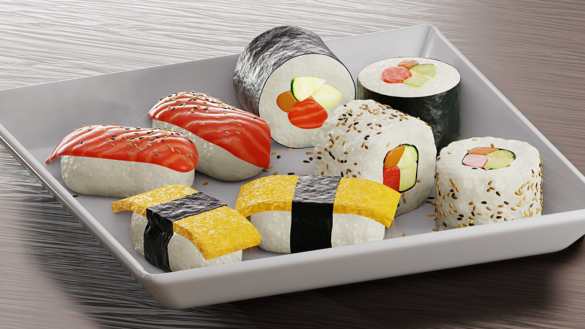 Blender Sushi 3D model https://p.turbosquid.com/ts-thumb/sk/IXSlvd/N5/materialpreview6/jpg/1710182186/1920x1080/fit_q87/52862588f16121cc64f2065f7bb9f76c16db7499/materialpreview6.jpg