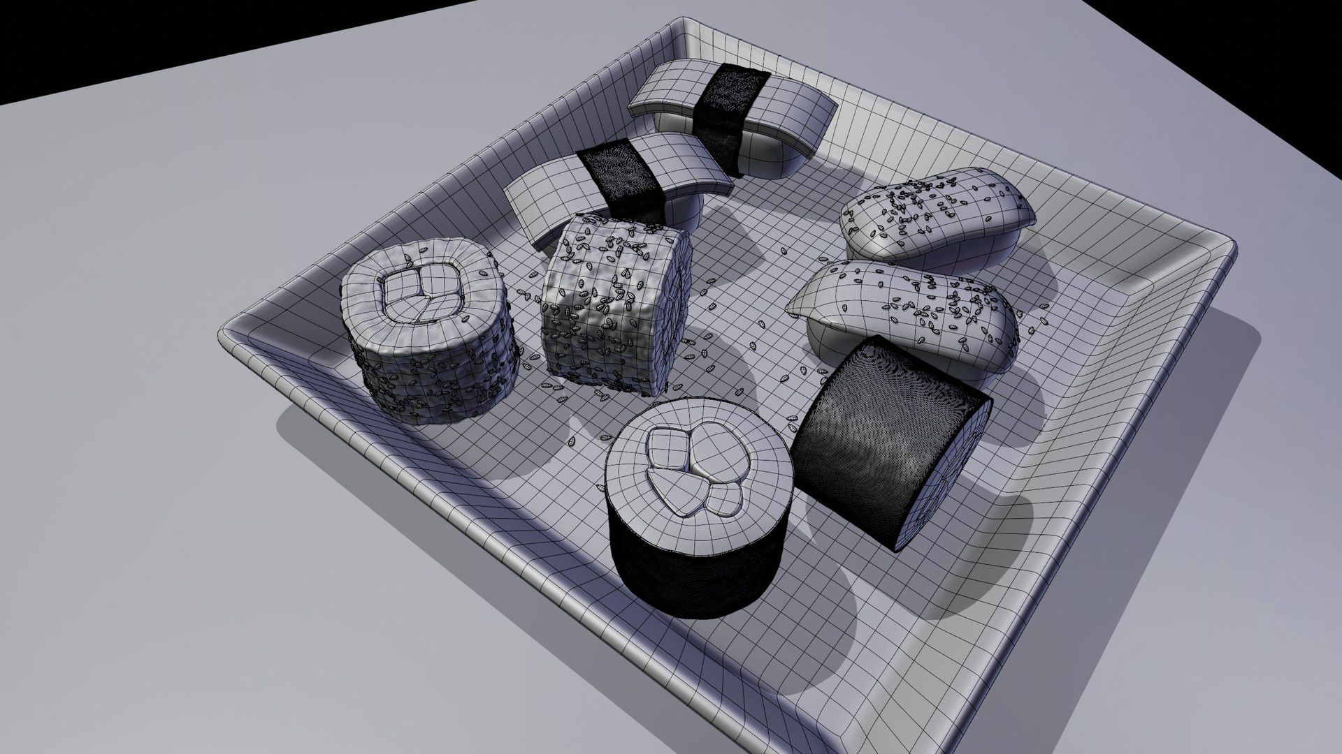 Blender Sushi 3D model https://p.turbosquid.com/ts-thumb/sk/IXSlvd/vX/wireframe3/jpg/1710182190/1920x1080/fit_q87/e4f460e5b5c172435d1d31ef3fe33b8dbde159f3/wireframe3.jpg