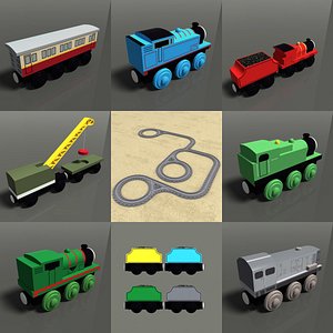 toy train pack 04 3d model
