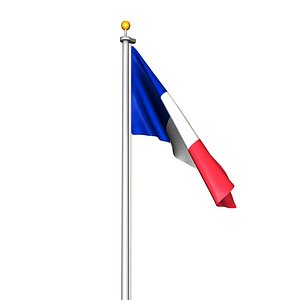 French flag on 12 ft pole