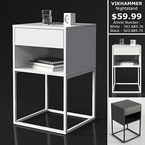 3D ikea vikhammer nightstand model