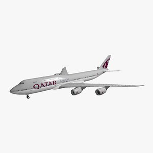 Boeing 747-8i Qatar Amiri Flight HHE 3D model