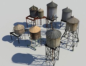 water towers 3d model