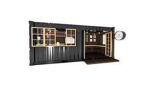 Container coffeeshop 20ft 3D model