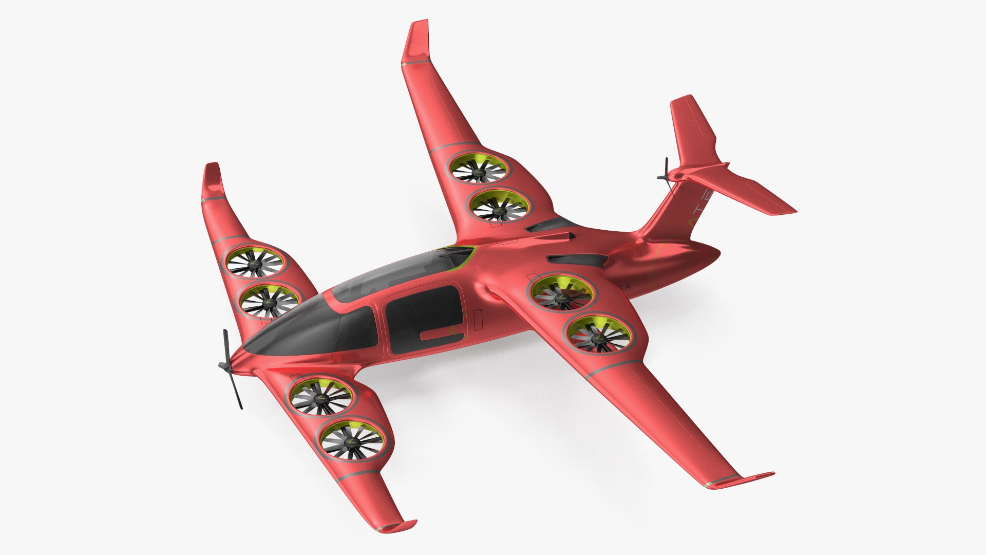 Atea eVTOL Red 3D model preview