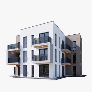 Modern residential building model
