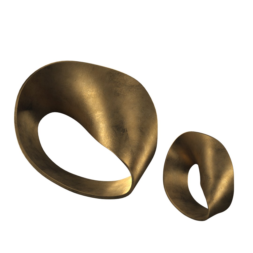 Cast Metal Moebius Ring - Gold Model - TurboSquid 2368519