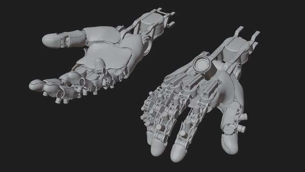 3D hand mechanical model - TurboSquid 1451053