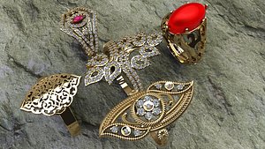 3D Diamond rings For Gifts, wadding, Daily Use Or Festival