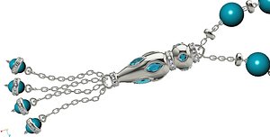 3D islamic prayer rosary beads model
