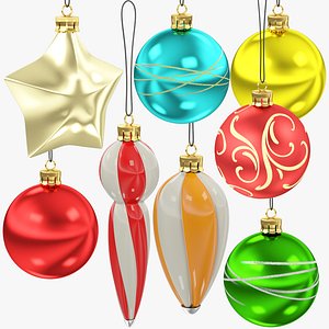 Christmas Balls and Decorations Collection V4