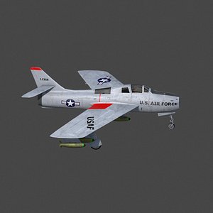 US air force F84F thunderstreak Fighter jet model