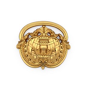 3D Classic decor ornament carved 16 model