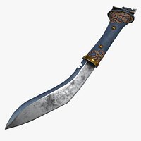 Fantasy Sword RPG Nepalese Kukri Khukuri Kukkri Blade Knife Bolo Hatchet Short Sword Seax