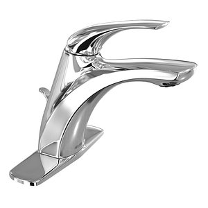 Moen WSl84533 Zarina Single-Handle High Arc Bathroom Faucet in Chrome 3D model