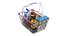 3D Two Detailed Shopping Basket And Cart