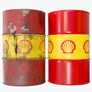 Shell Steel Oil Barrel Rusty Texture 3D