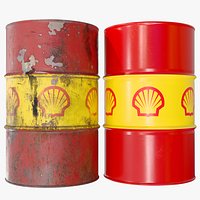 Shell Steel Oil Drum Barrel Rusty Texture