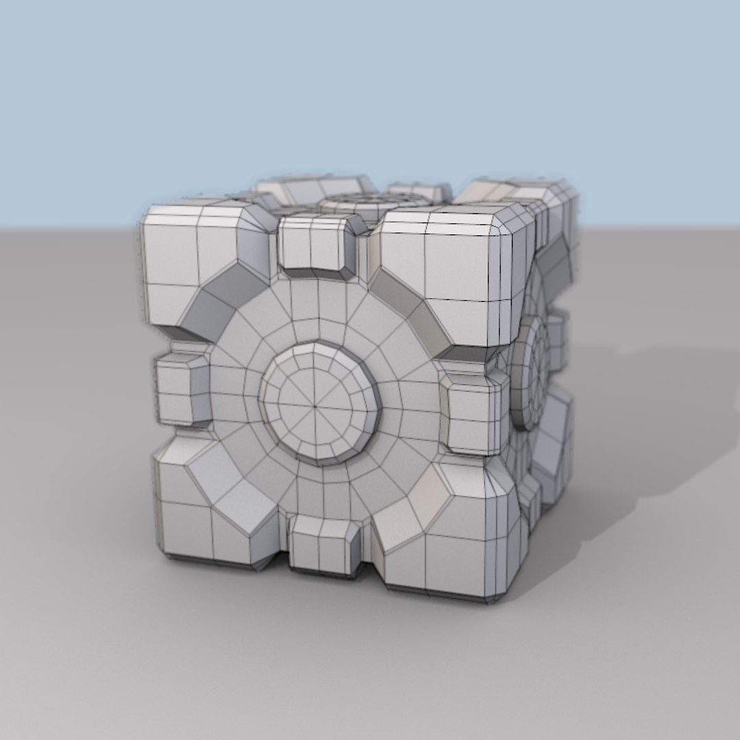 Weighted Companion Cube - Portal 1 - 1:1 Scale, 3D CAD Model Library