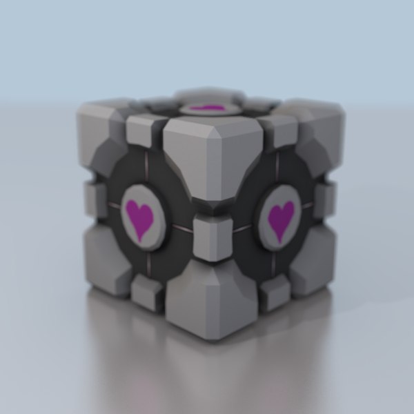 weighted companion cube 3d model