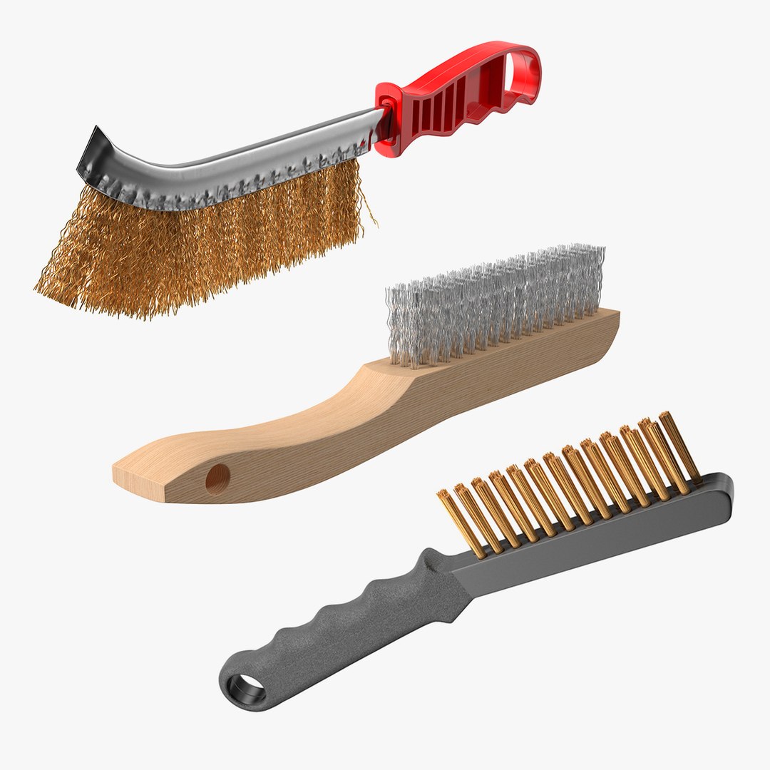 Wire Cleaning Brushes Collection Model - TurboSquid 2195491