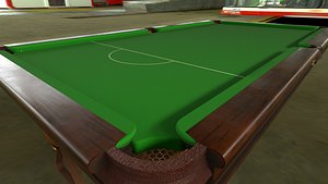 3D Game Ready Snooker Table with 4K textures