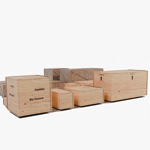 Wooden shipping crates