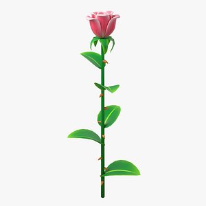 Cartoon Rose Flower 01